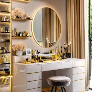 bàn trang điểm bị ố vàng