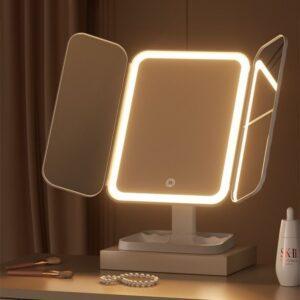 bàn trang điểm đèn led mini