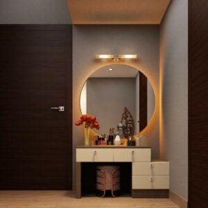 phong thủy gương bàn trang điểm tròn