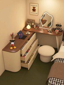 bàn trang điểm gỗ nguyên tấm Nhật Bản