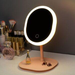 bàn trang điểm gương gập có đèn led