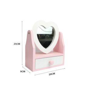 bàn trang điểm gương trái tim cao cấp