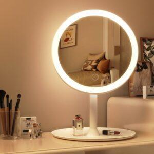 Bàn trang điểm kiểu khối hộp có đèn LED – Lựa chọn hiện đại cho nàng makeup sành điệu 2025 bàn trang điểm kiểu khối hộp có đèn LED