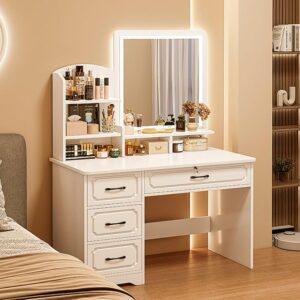 bàn trang điểm kiểu khối hộp có đèn LED