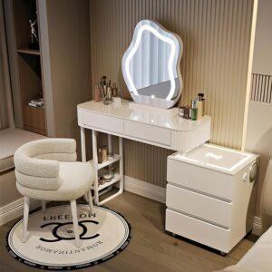 Bàn trang điểm kiểu khối hộp đa năng: Vừa trang điểm vừa làm việc 2025 ban trang diem kieu khoi hop da nang 4