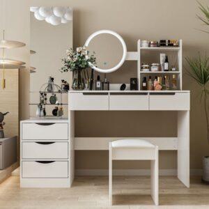 bàn trang điểm mặt đá marble