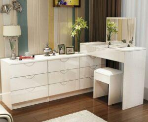 bàn trang điểm mặt đá marble trắng