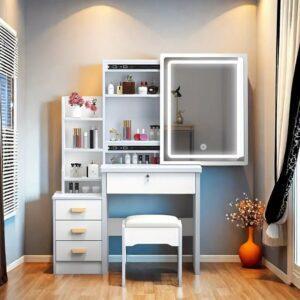 bàn trang điểm nhập khẩu tủ kéo thông minh