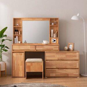 Decor phòng ngủ với bàn trang điểm pallet 2025 – Phong cách vintage đầy cảm hứng decor phòng ngủ với bàn trang điểm pallet