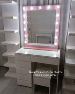 kiểu dáng bàn trang điểm gỗ nguyên tấm
