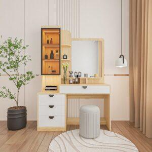 Bàn trang điểm gỗ MDF Hàn Quốc