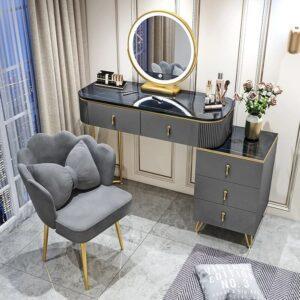 Bàn trang điểm gỗ MDF chân sắt