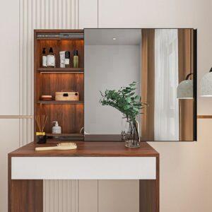 Bàn trang điểm gỗ MDF có gương