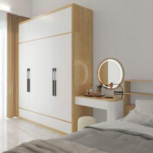 Bàn trang điểm gỗ MDF có gương