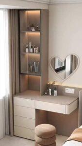 Bàn trang điểm gỗ MDF có gương