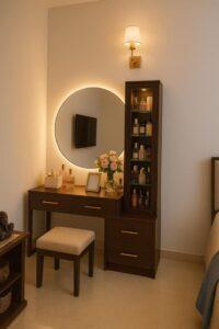 Bàn trang điểm gỗ MDF dạng hộp