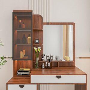 Bàn trang điểm gỗ MDF dạng hộp