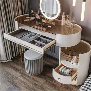 Bàn trang điểm gỗ MDF đơn giản