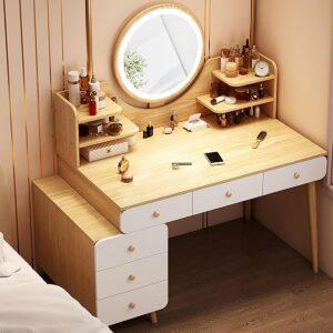 Bàn trang điểm gỗ MDF nhỏ gọn