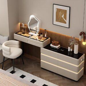 Bàn trang điểm gỗ MDF phong cách Bắc Âu