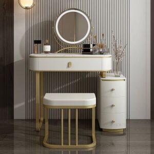 Bàn trang điểm gỗ MDF tân cổ điển