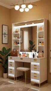 Bàn trang điểm gỗ nguyên tấm