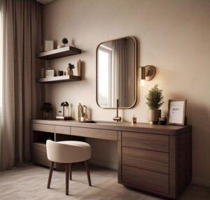 Bàn trang điểm gỗ pallet đơn giản