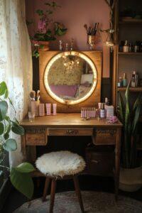 bàn trang điểm Boho DIY