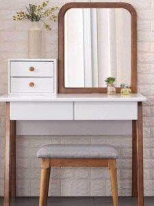 bàn trang điểm Boho kết hợp mây tre