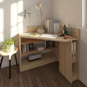 bàn trang điểm Boho nhỏ gọn cho phòng ngủ