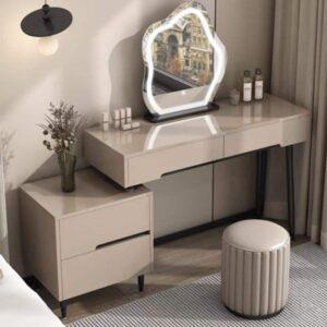bàn trang điểm Boho phối nội thất phòng ngủ