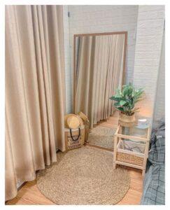 bàn trang điểm Boho phối nội thất phòng ngủ