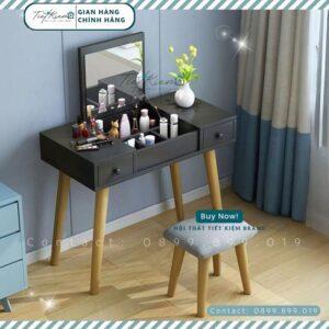 bàn trang điểm gỗ gương gập