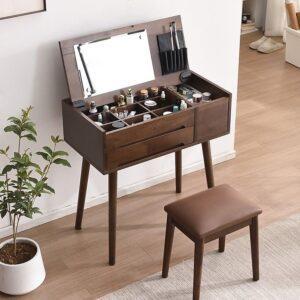 bàn trang điểm gỗ tự nhiên