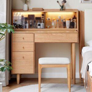 Bàn trang điểm gỗ tự nhiên – Tối giản nhưng mê ly, rất được ưa chuộng 2025 bàn trang điểm gỗ tự nhiên