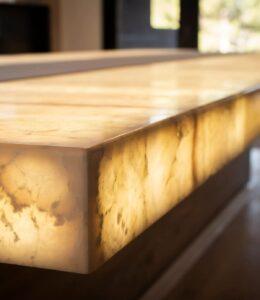 Bàn đá marble mini LED