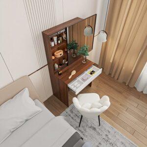 Bàn gương gập ngăn kéo