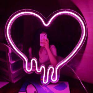 Bàn gương trái tim led