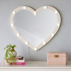 Bàn gương trái tim mini led