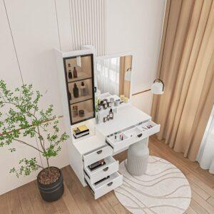 Bàn makeup phong cách tối giản
