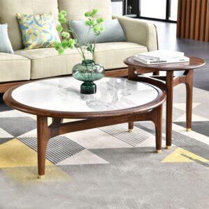 Bàn marble mix gỗ
