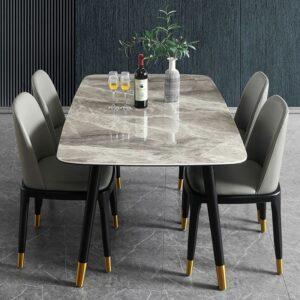 Bàn marble mix gỗ