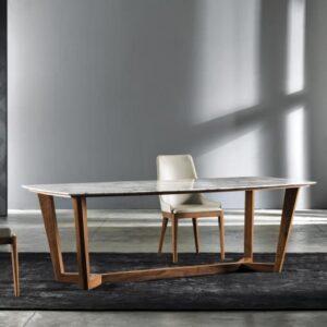 Bàn marble mix gỗ