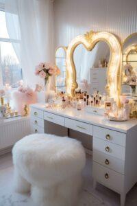 Bàn trái tim decor