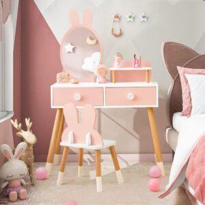 Bàn trang điểm baby pink