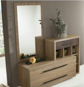 bàn trang điểm gỗ nguyên tấm đơn giản