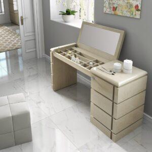 bàn trang điểm gỗ nguyên tấm mini