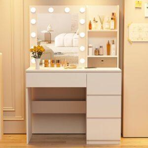 combo bàn trang điểm có đèn led cảm ứng