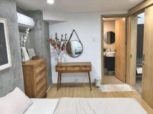 combo bàn trang điểm treo tường