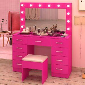 bàn trang điểm Barbie pink